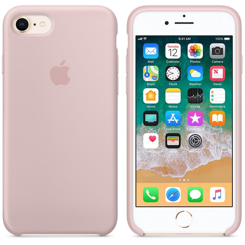 Apple iPhone 7 8 Silicone Case Pink Sand 