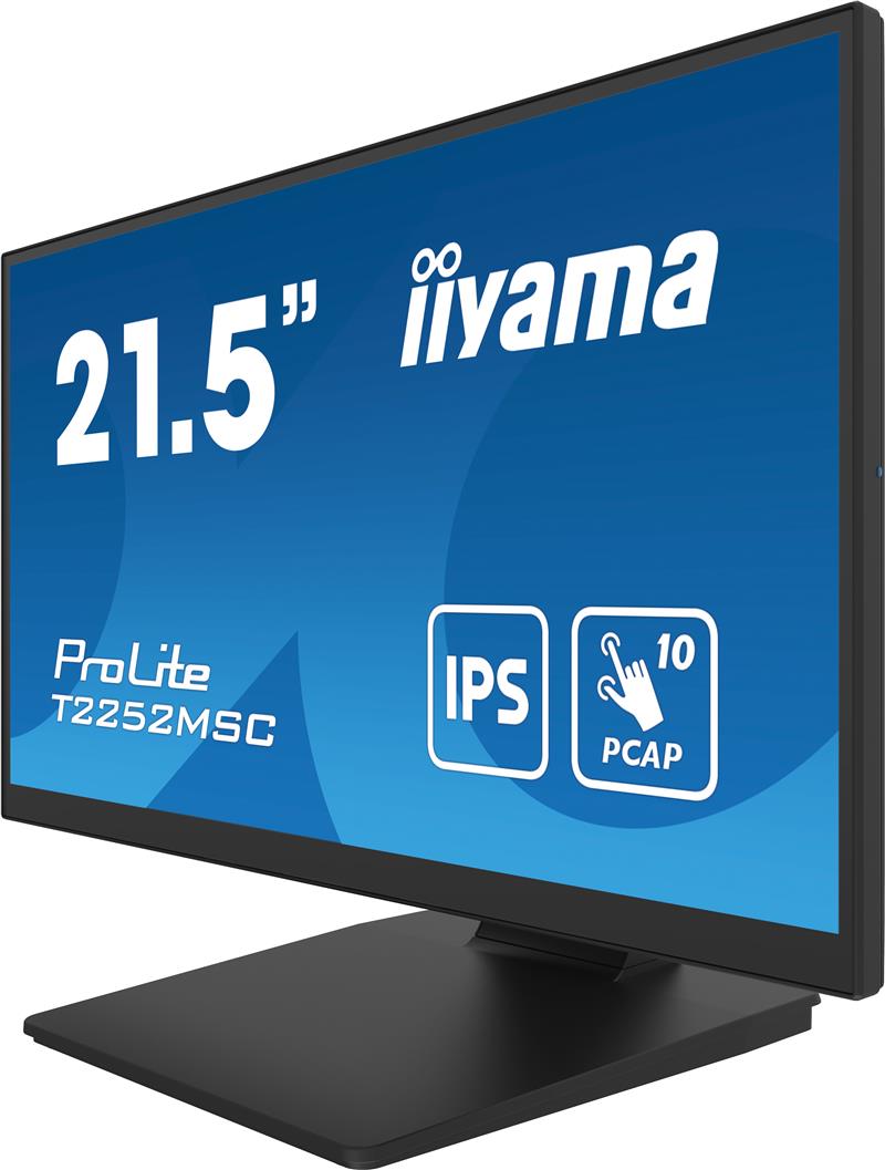 iiyama ProLite T2252MSC-B2 computer monitor 54,6 cm (21.5"") 1920 x 1080 Pixels Full HD LCD Touchscreen Zwart