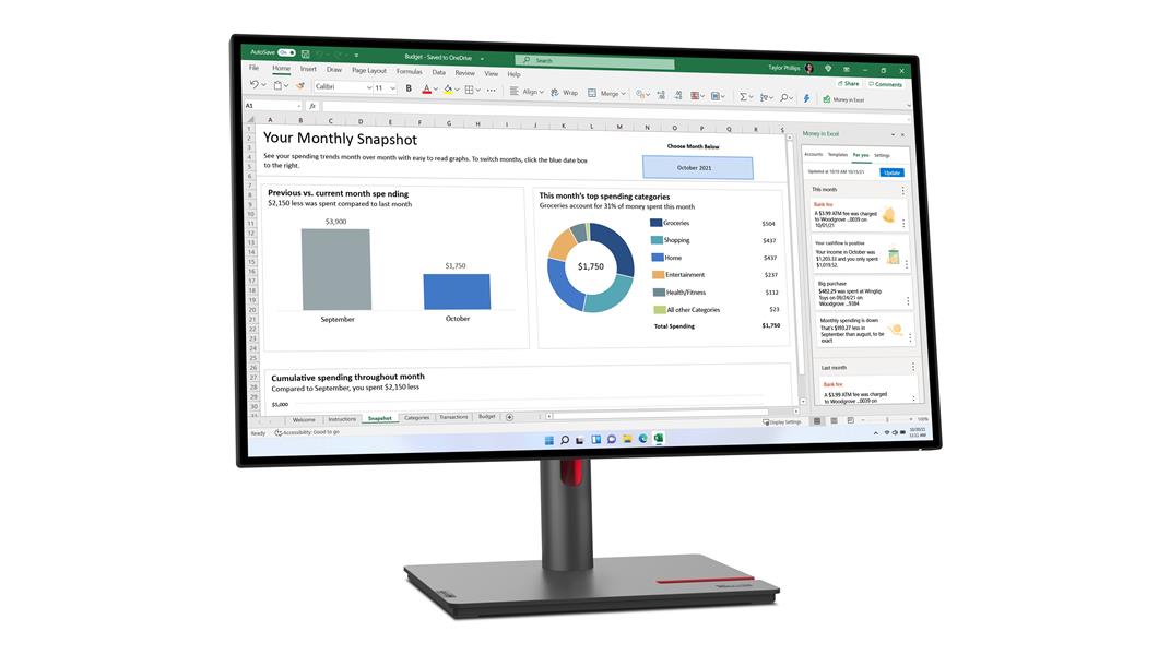 Lenovo ThinkVision P27h-30 (4 units) LED display 68,6 cm (27"") 2560 x 1440 Pixels Quad HD LCD Zwart