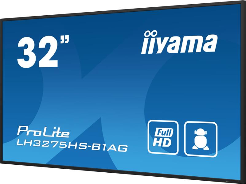 iiyama ProLite Digitale signage flatscreen 81,3 cm (32"") LCD Wifi 500 cd/m² Full HD Zwart Type processor Android 11 24/7