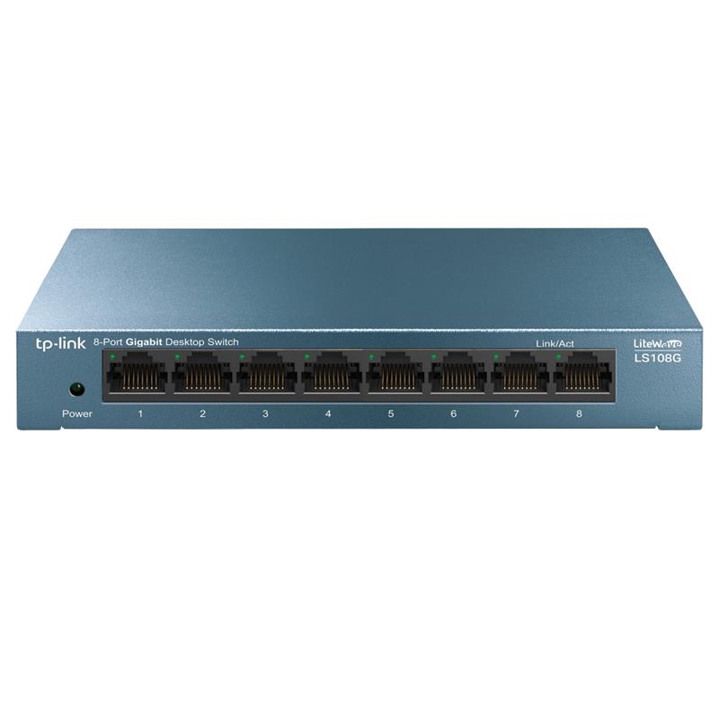 TP-LINK LS108G Unmanaged Gigabit Ethernet (10/100/1000) Blauw