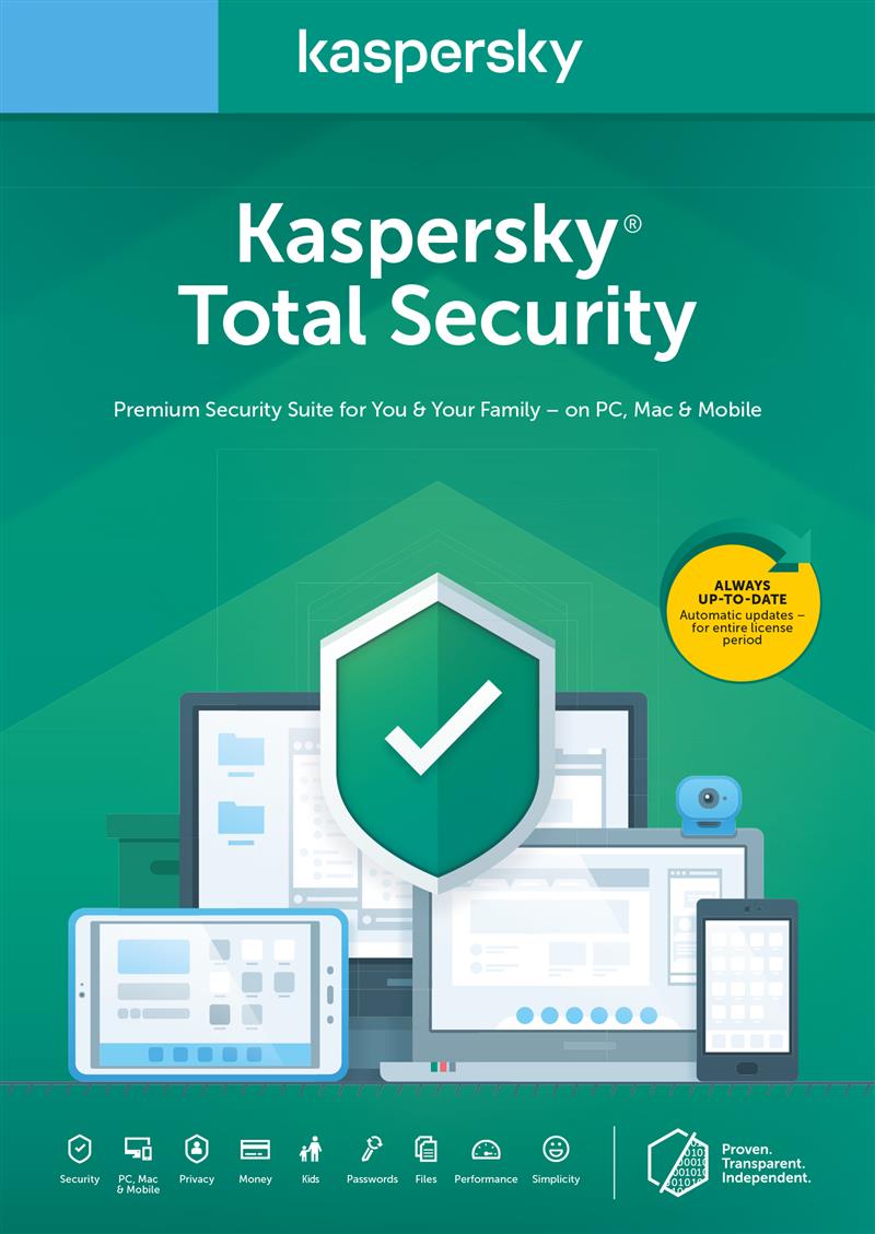 Kaspersky Lab Total Security 2020 1 licentie(s) 1 jaar Nederlands