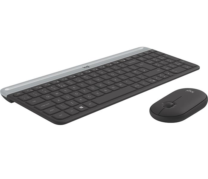 Logitech MK470 toetsenbord Inclusief muis USB QWERTZ Duits Grafiet