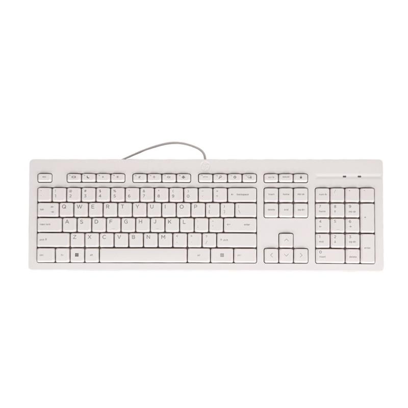 HP 125 White Wired USB Keyboard QWERTZ