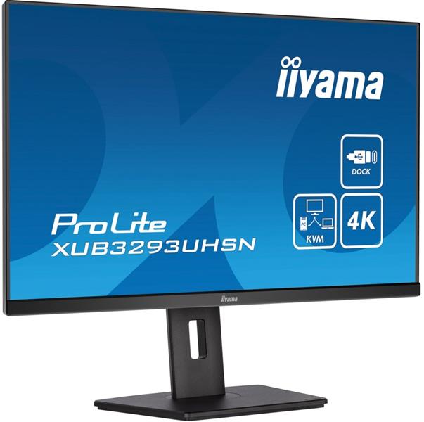 iiyama ProLite XUB3293UHSN-B5 computer monitor 80 cm (31.5"") 3840 x 2160 Pixels 4K Ultra HD LCD Zwart