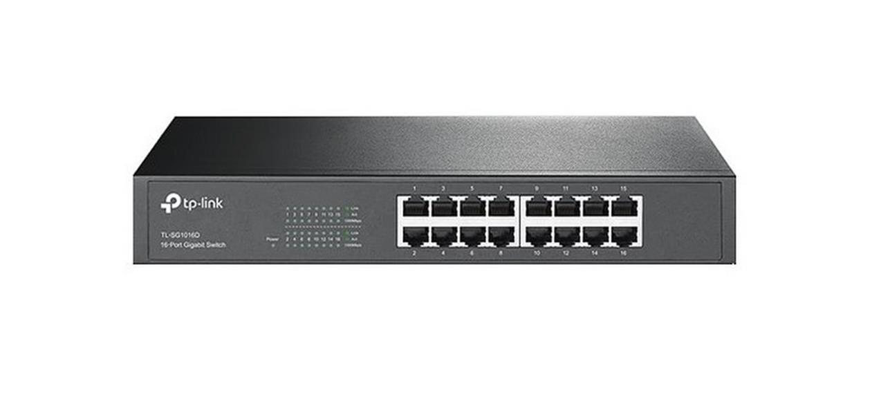 TP-LINK TL-SF1016 Unmanaged Fast Ethernet (10/100) Zwart 1U