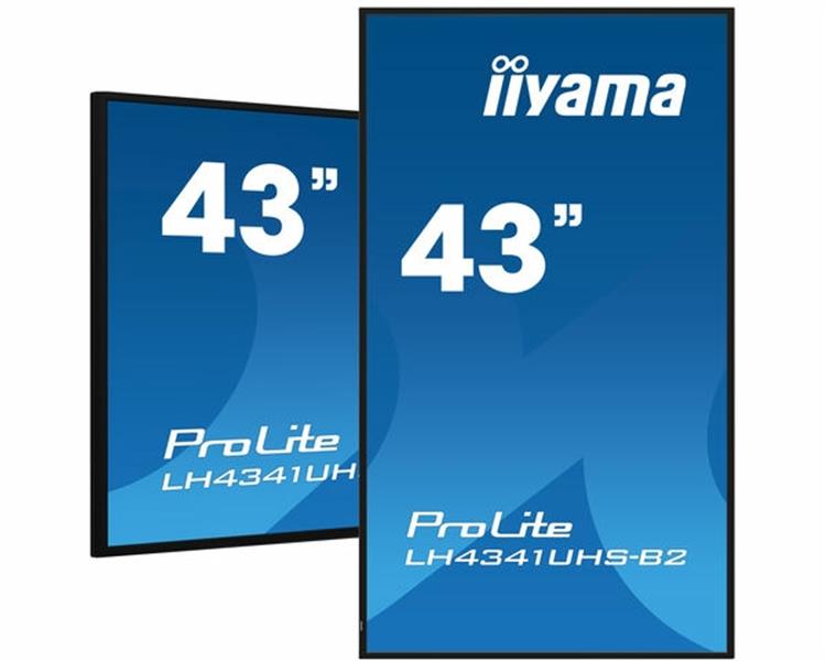 iiyama LH4341UHS-B2 beeldkrant 108 cm (42.5"") LCD 500 cd/m² 4K Ultra HD Type processor Android 8.0 18/7