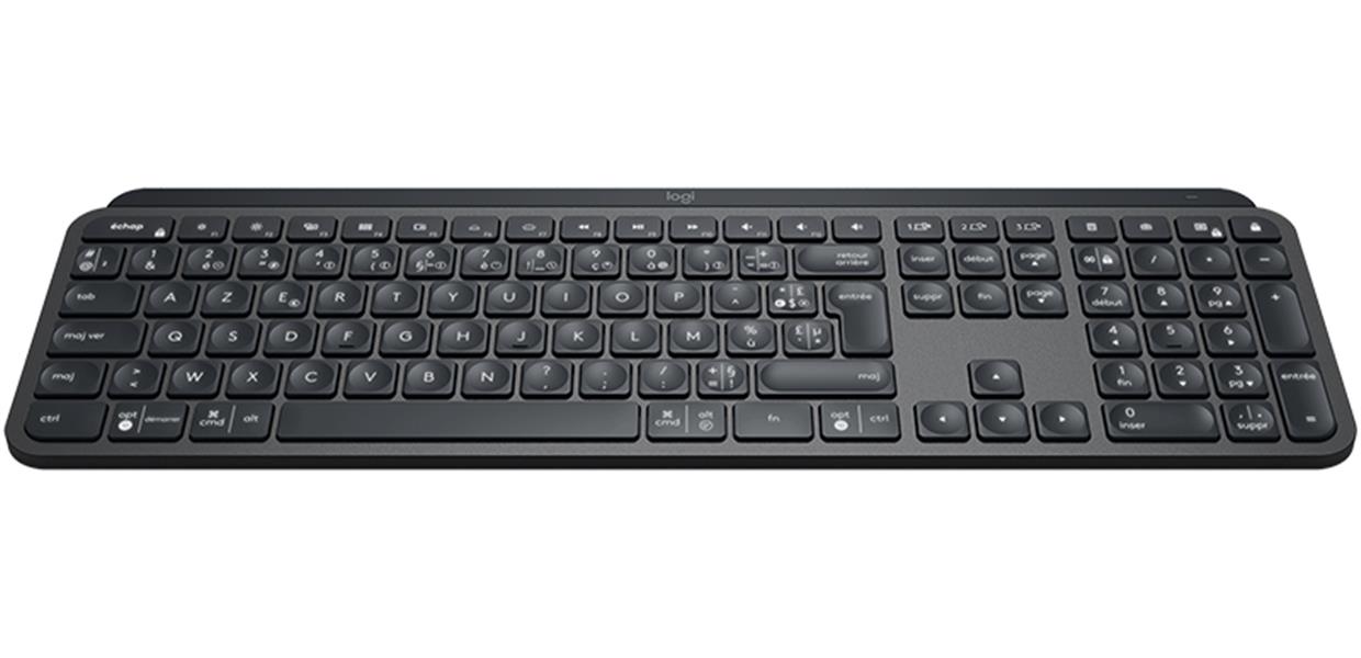 Logitech MX Keys toetsenbord RF-draadloos + Bluetooth AZERTY Frans Zwart