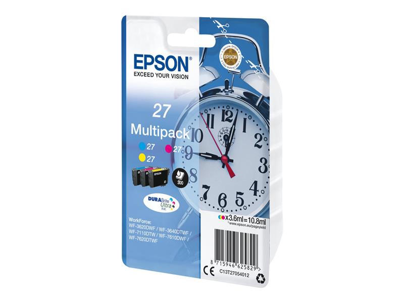 Epson Alarm clock Multipack 3-colour 27 DURABrite Ultra Ink