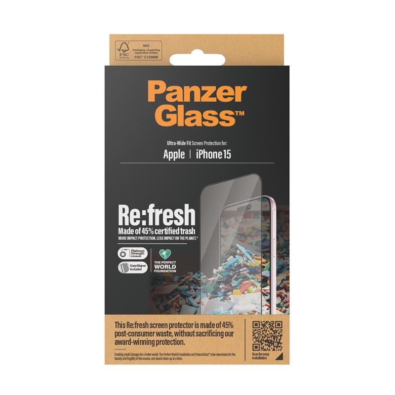 PanzerGlass UWF Refresh with 45% rec. Glas Doorzichtige schermbeschermer Apple 1 stuk(s)