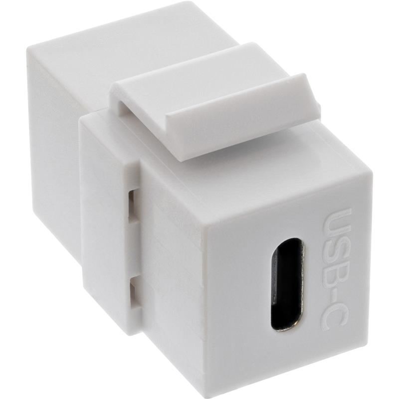 InLine USB 3 1 Snap-In module USB-C F F white housing