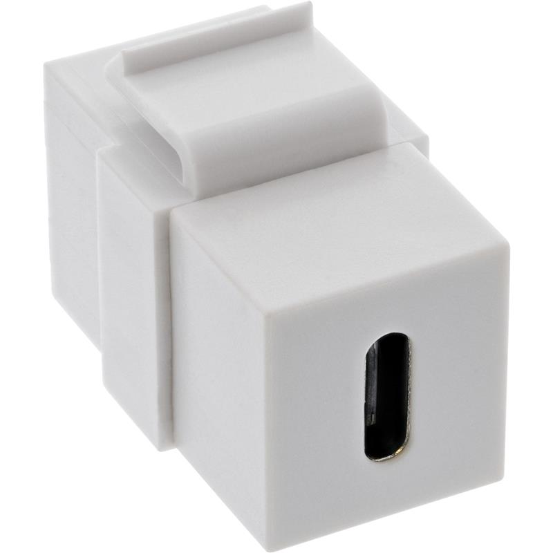 InLine USB 3 1 Snap-In module USB-C F F white housing