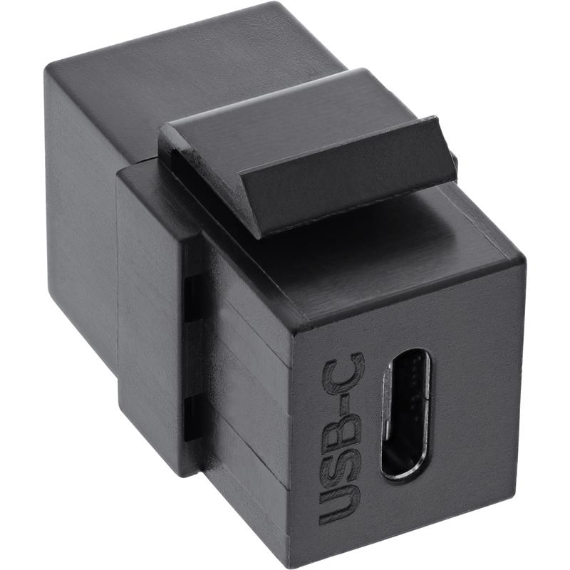 InLine USB 3 1 Snap-In module USB-C F F black housing