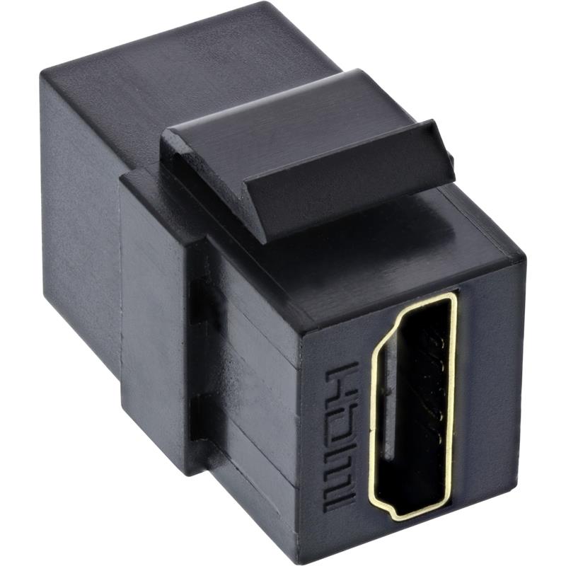 InLine HDMI Keystone Snap-In module 4K 60Hz HDMI AF AF black