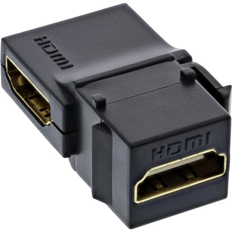 InLine HDMI Keystone Snap-In module 4K 60Hz HDMI AF AF angled black