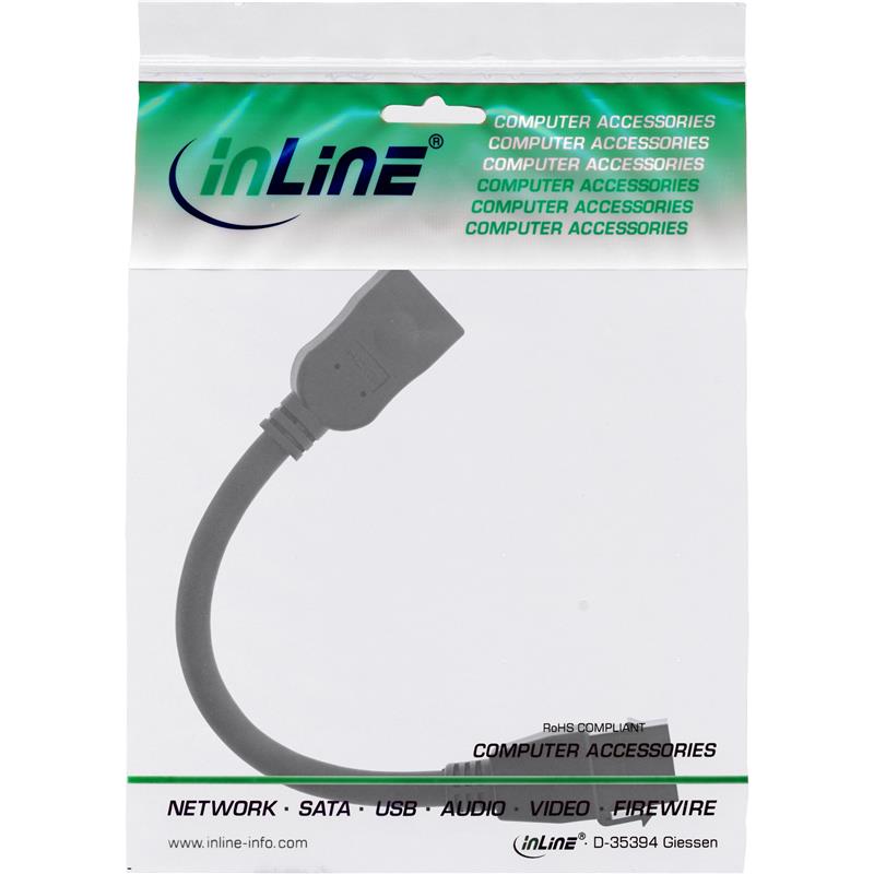 InLine HDMI Keystone adapter cable 4K 30Hz HDMI A female female black 0 2m