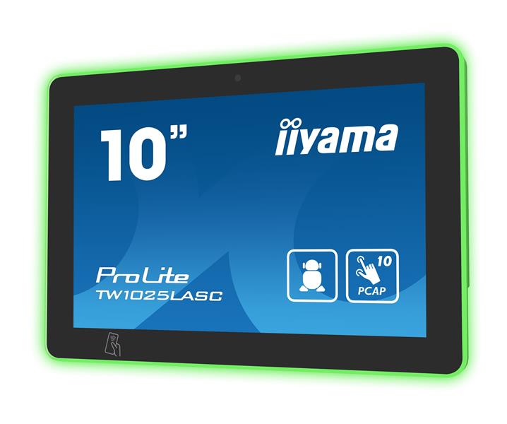 iiyama TW1025LASC-B1PNR beeldkrant Kiosk-ontwerp 25,6 cm (10.1"") LED Wifi 450 cd/m² HD Zwart Touchscreen Type processor Android 24/7