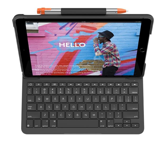 Logitech Slim Folio Grafiet Bluetooth QWERTY Deens, Fins, Noors, Zweeds