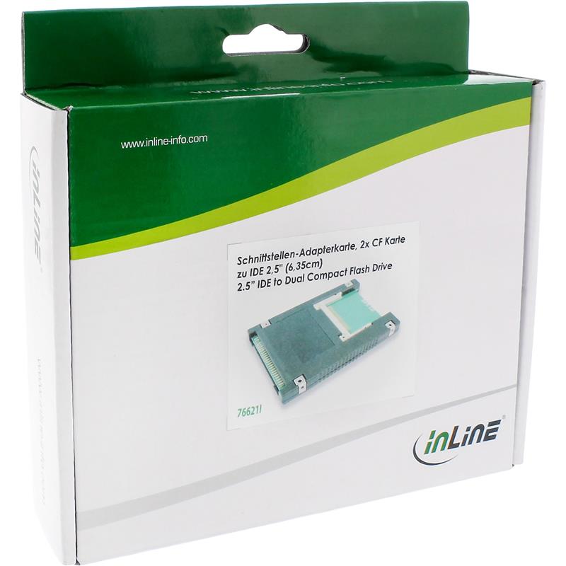 InLine Drive IDE 2 5 6 35cm -> 2x Compact Flash Card 