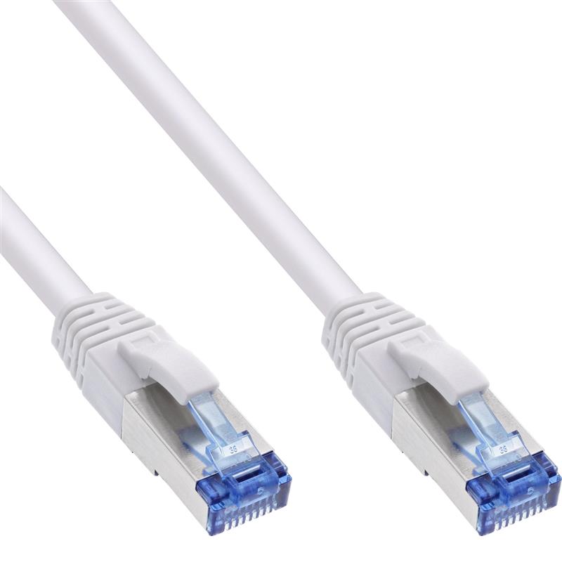 InLine Patch Cable S FTP PiMF Cat 6A halogen free 500MHz white 0 3m