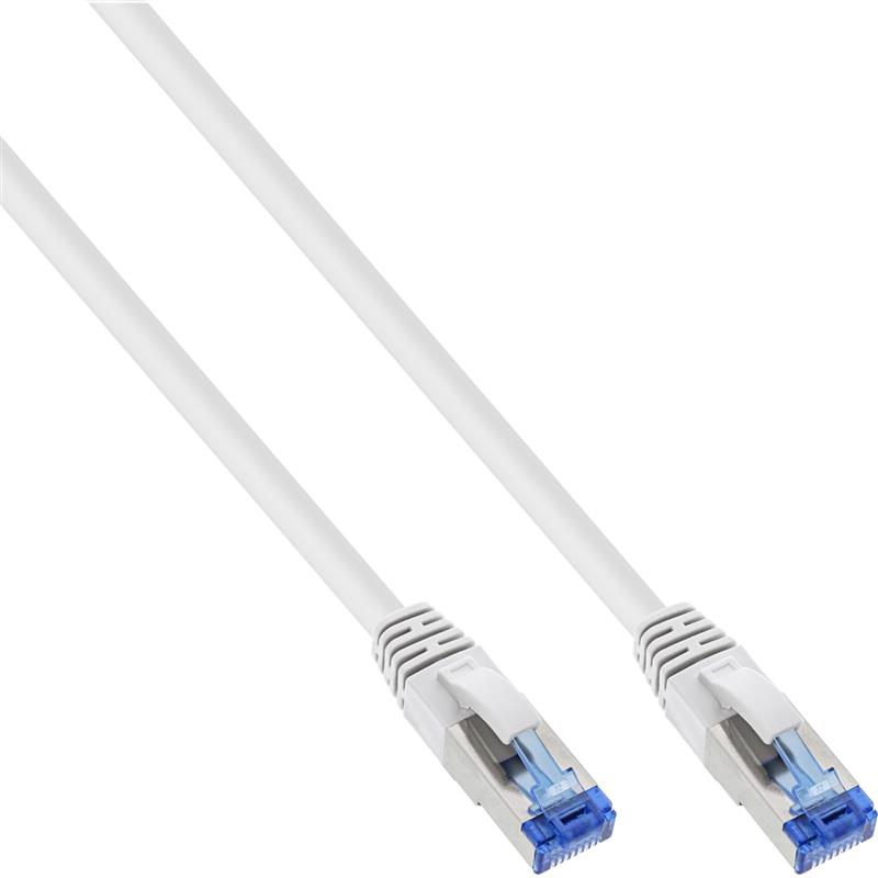 InLine Patch Cable S FTP PiMF Cat 6A halogen free 500MHz white 0 3m