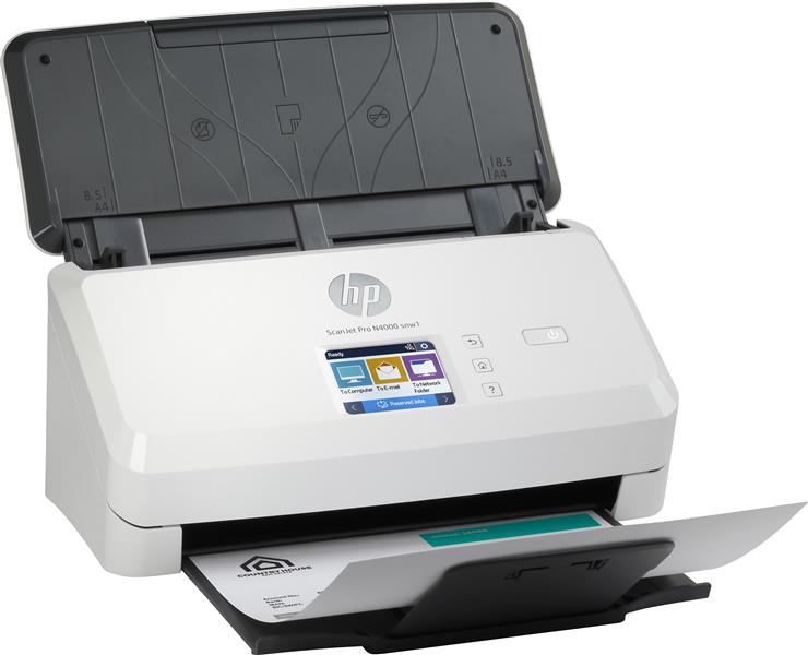 HP Scanjet Pro N4000 snw1 Sheet-feed Scanner Paginascanner 600 x 600 DPI A4 Zwart, Wit