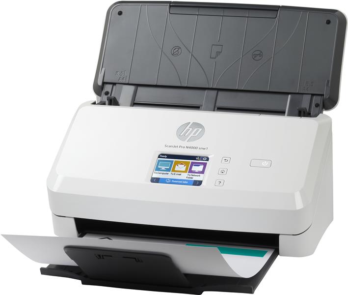 HP Scanjet Pro N4000 snw1 Sheet-feed Scanner Paginascanner 600 x 600 DPI A4 Zwart, Wit