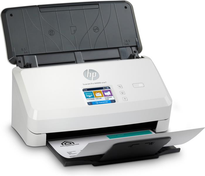 HP Scanjet Pro N4000 snw1 Sheet-feed Scanner Paginascanner 600 x 600 DPI A4 Zwart, Wit