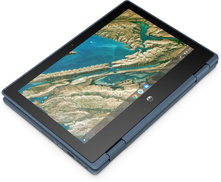 HP Chromebook x360 11 G3 EE Blauw 29,5 cm (11.6"") 1366 x 768 Pixels Touchscreen Intel® Celeron® N 8 GB LPDDR4-SDRAM 64 GB eMMC Wi-Fi 5 (802.11ac) Chr