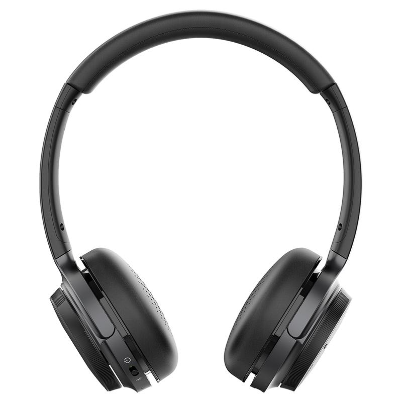 V7 HB600S hoofdtelefoon/headset Draadloos Hoofdband Oproepen/muziek USB Type-C Bluetooth Oplaadhouder Zwart