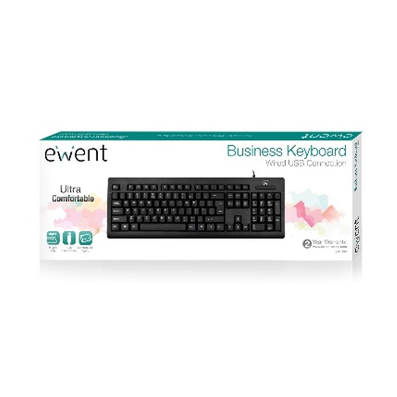 Ewent EW3190 toetsenbord USB QWERTY US International Zwart