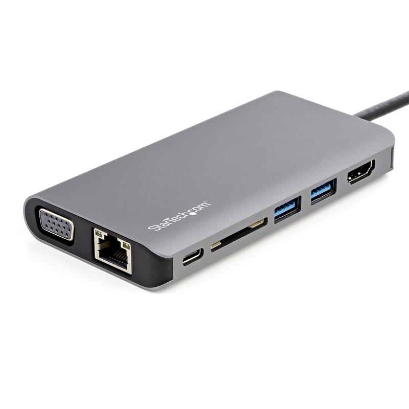 StarTech.com USB-C multiport adapter HDMI/VGA PD SD Ethernet audio en mic 30 cm kabel USB-C Mini dock Macbook Pro, Dell, Lenovo, Surface, HP, Chromebo