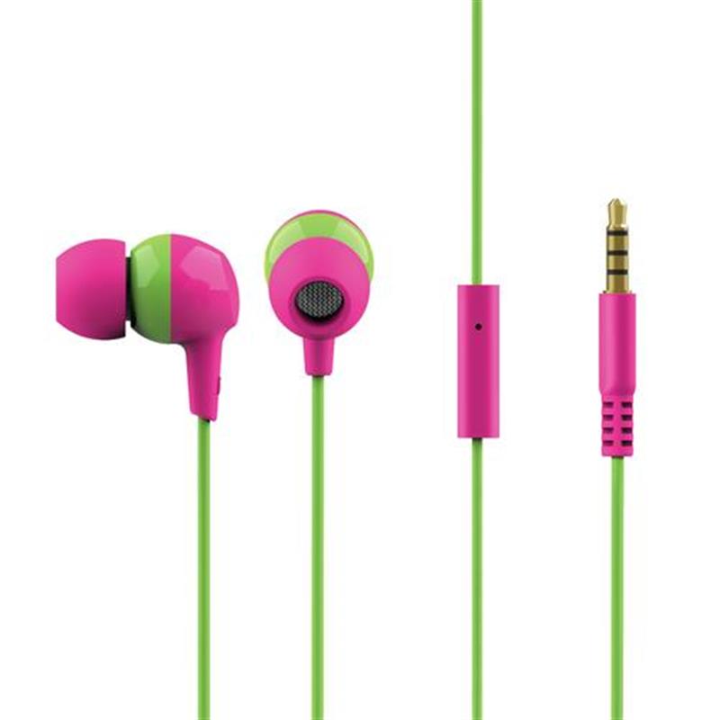 Trust 23420 hoofdtelefoon/headset In-ear 3,5mm-connector Groen, Roze