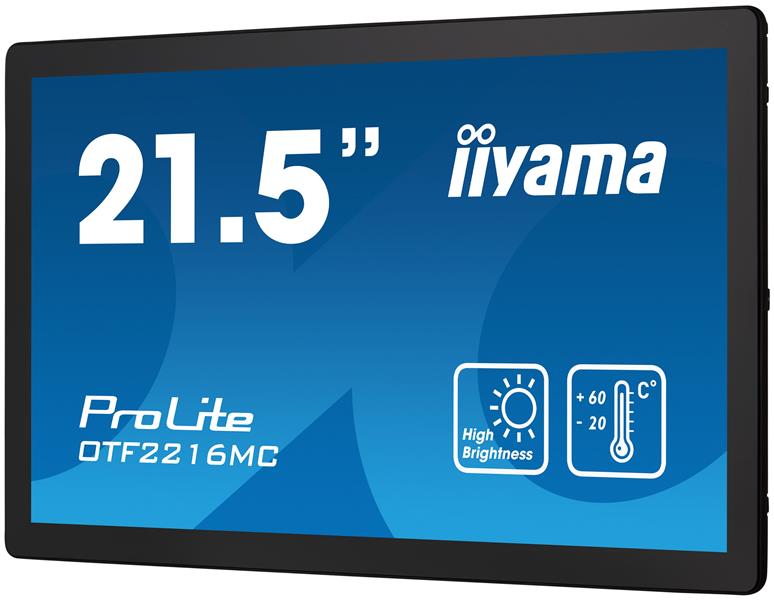 iiyama ProLite OTF2216MC-B1 computer monitor 39,6 cm (15.6"") 1920 x 1080 Pixels Full HD Touchscreen Zwart