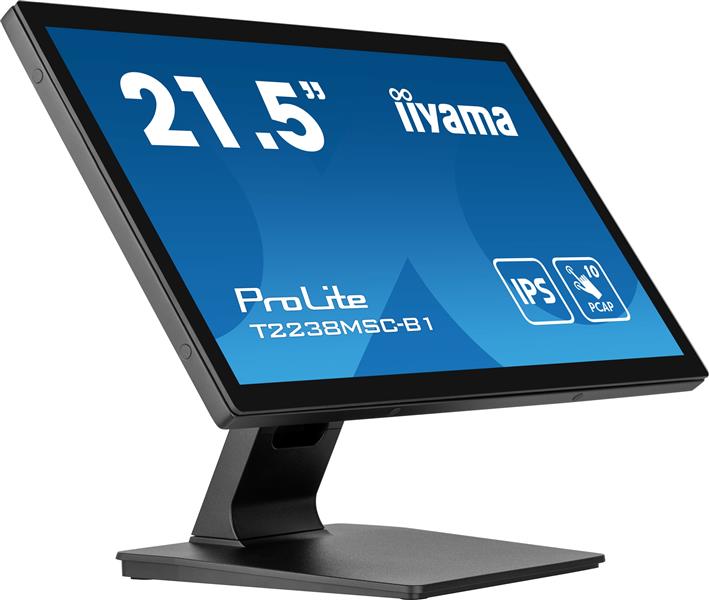 iiyama ProLite T2238MSC-B1 computer monitor 54,6 cm (21.5"") 1920 x 1080 Pixels Full HD LED Touchscreen Zwart