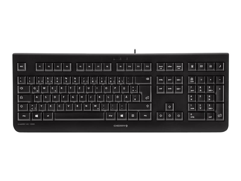 CHERRY KC 1000 toetsenbord USB QWERTZ Duits Zwart