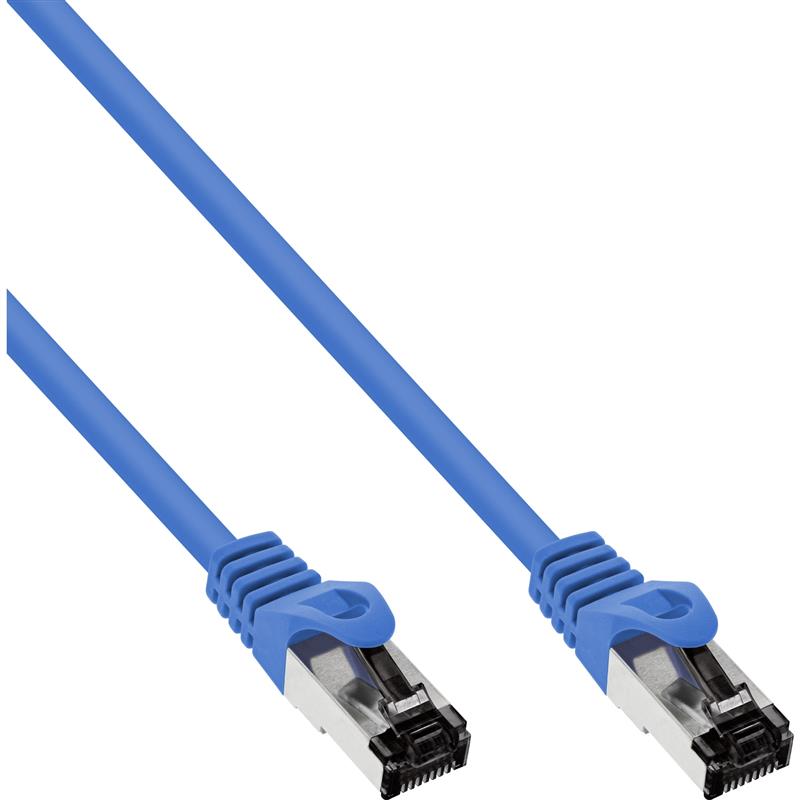 InLine Patch Cable S FTP PiMF Cat 8 1 halogen free 2000MHz blue 10m