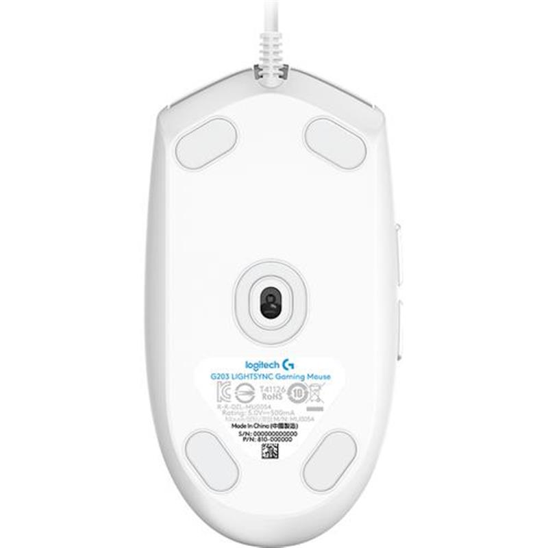 LOGI G203 LIGHTSYNC Gaming Mouse White