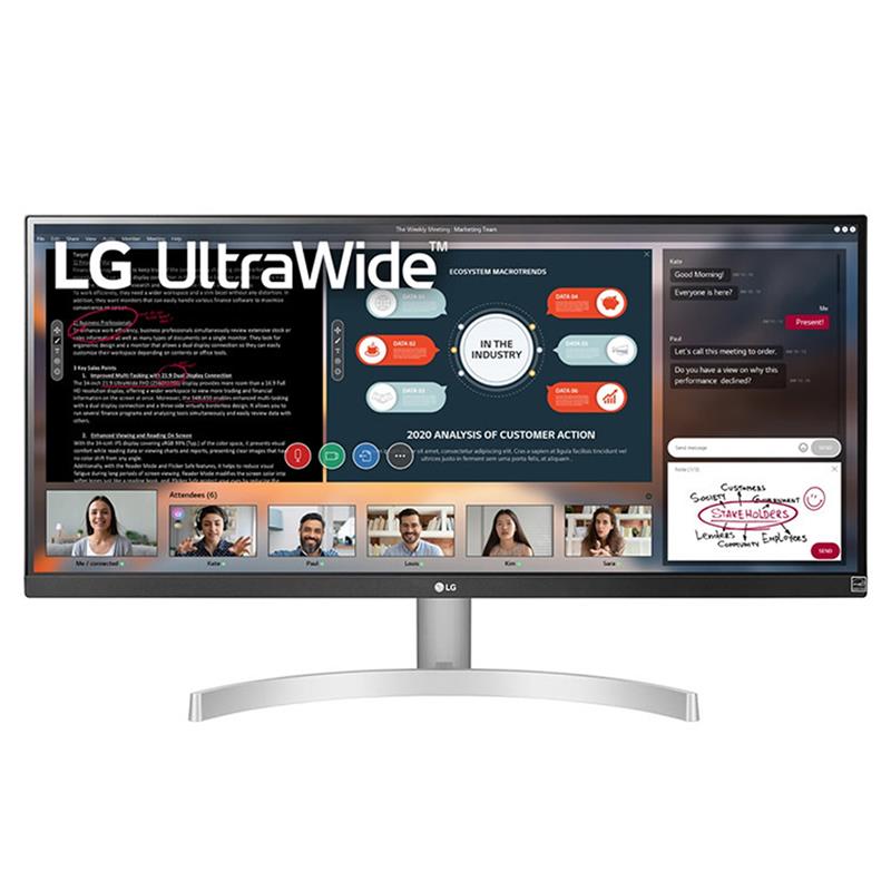 LG 29WN600-W computer monitor 73,7 cm (29"") 2560 x 1080 Pixels UltraWide Full HD LED Zilver