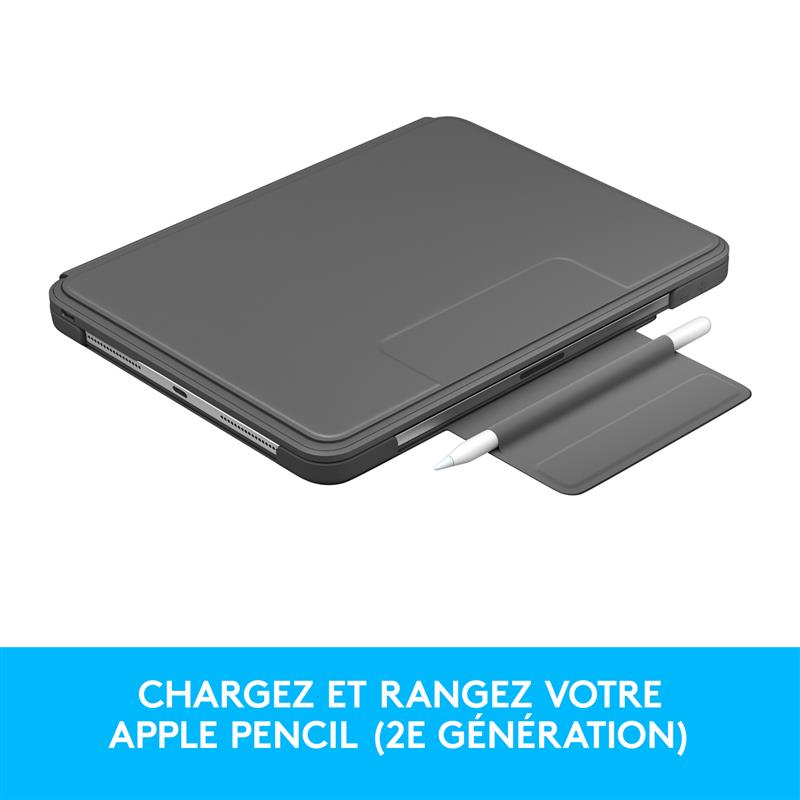 Logitech Slim Folio Pro toetsenbord voor mobiel apparaat AZERTY Frans Grafiet Bluetooth