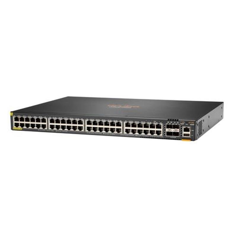 Aruba 6200F 48G Class4 PoE 4SFP 370W Managed L3 Gigabit Ethernet 10 100 1000 Power over Ethernet PoE 1U Zwart