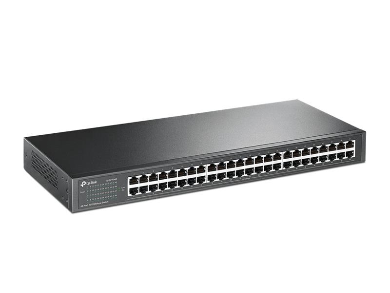 TP-LINK TL-SF1048 netwerk-switch Unmanaged Gigabit Ethernet (10/100/1000) 1U Zwart