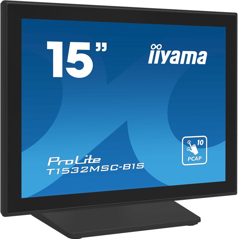 iiyama ProLite T1532MSC-B1S computer monitor 38,1 cm (15"") 1024 x 768 Pixels XGA LCD Touchscreen Zwart