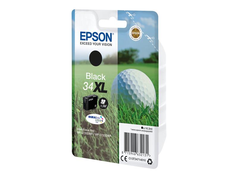 Epson Golf ball Singlepack Black 34XL DURABrite Ultra Ink