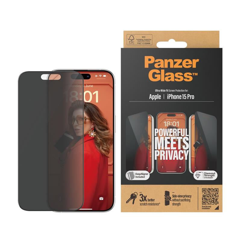 PanzerGlass Ultra Wide Fit Privacy Doorzichtige schermbeschermer Apple 1 stuk(s)