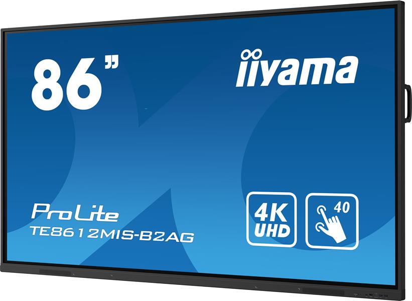 iiyama PROLITE Digitaal A-kaart 2,18 m (86"") LED Wifi 400 cd/m² 4K Ultra HD Zwart Touchscreen Type processor Android 24/7