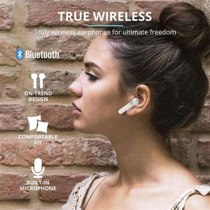 Trust Primo Headset In-ear Wit Bluetooth