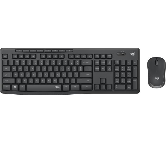 Logitech MK295 Silent Wireless Combo toetsenbord RF Draadloos Belgisch, Nederlands Zwart