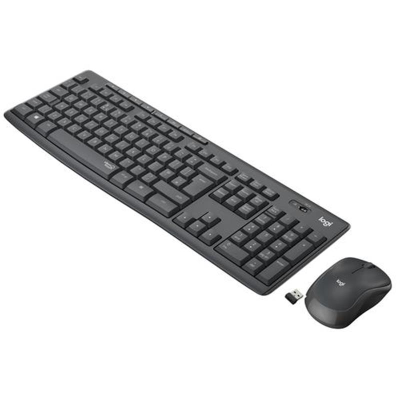 Logitech MK295 Silent Wireless Combo toetsenbord RF Draadloos Belgisch, Nederlands Zwart