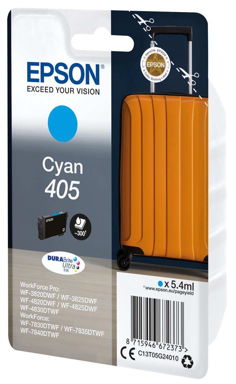 Epson Singlepack Cyan 405 DURABrite Ultra Ink